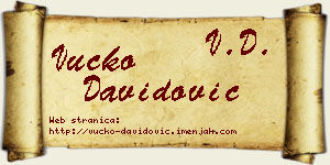 Vučko Davidović vizit kartica